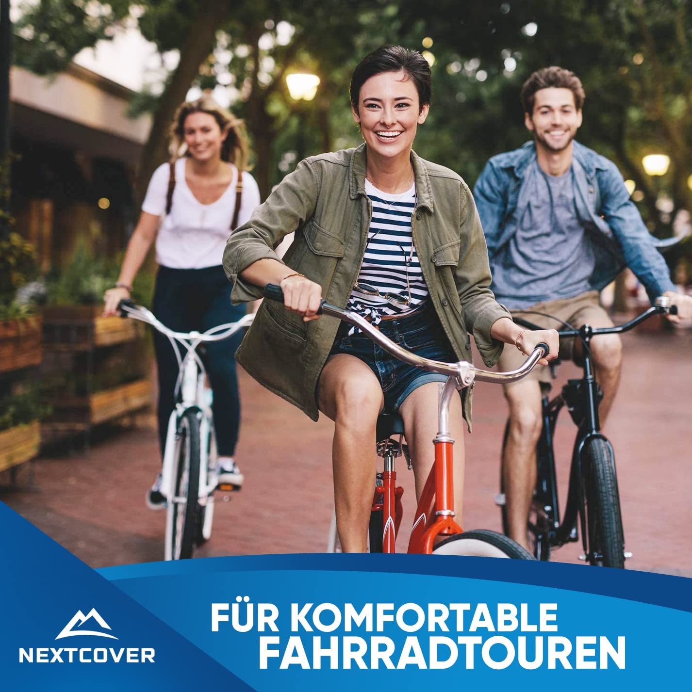 Nextcover Airflow Fahrradsattel für entspannte Fahrradtouren, ideal für längere Ausflüge und höchsten Sitzkomfort