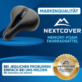 Nextcover Memory-Foam Fahrradsattel in Markenqualität, mit Qualitätsversprechen für langanhaltenden Komfort bei jeder Radtour